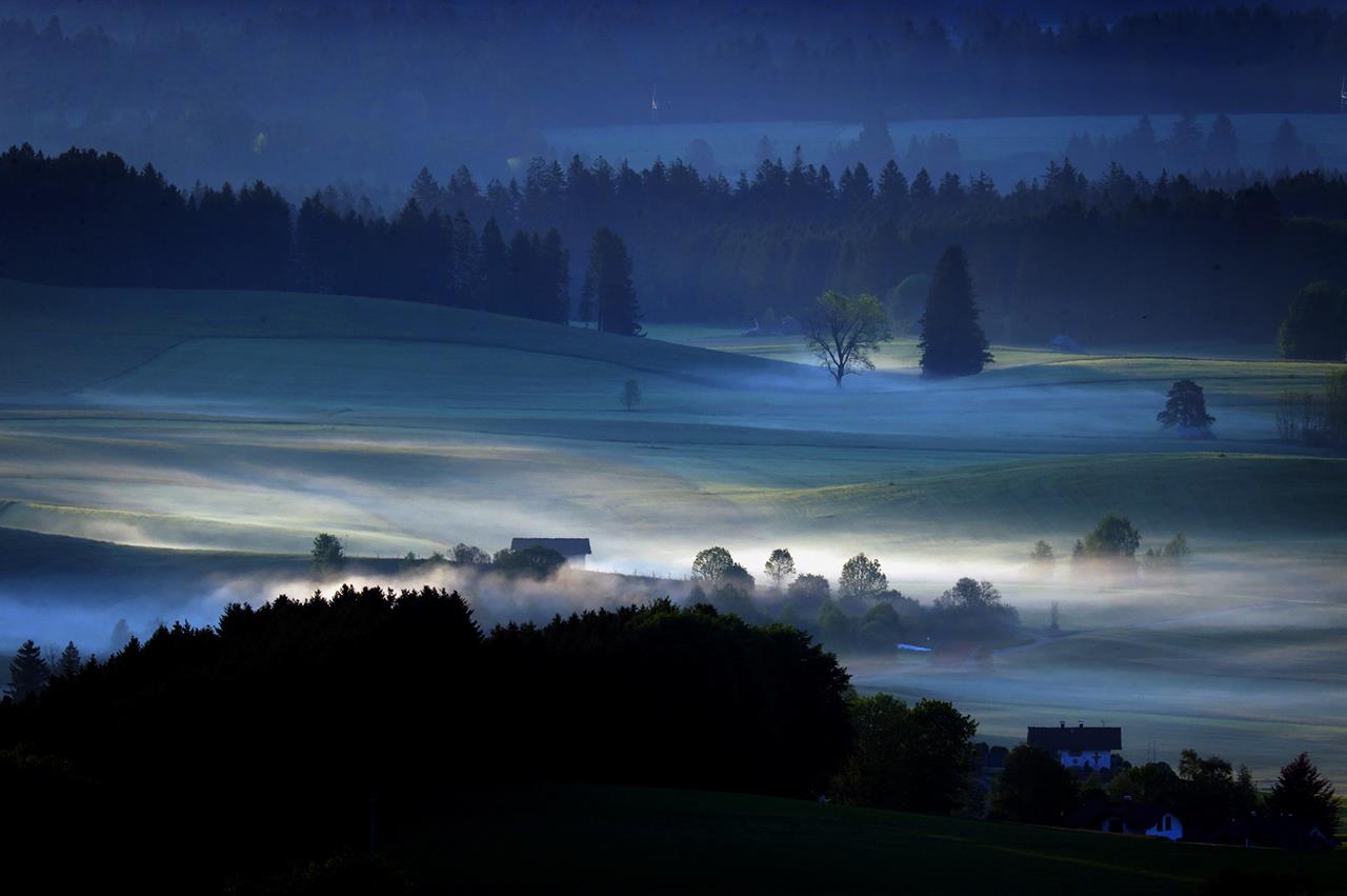 Morgenstimmung im Alpenvorland