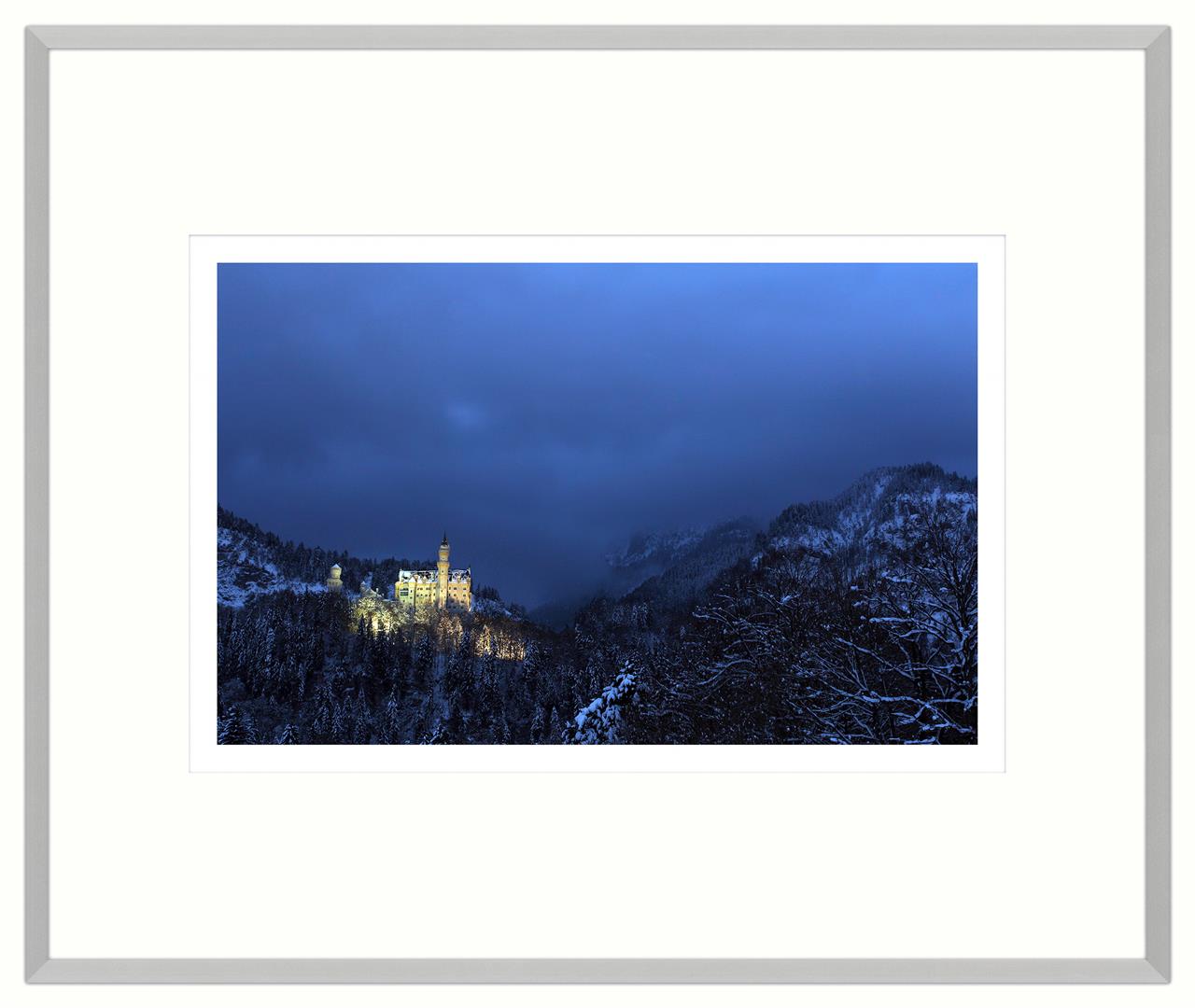 Schloss Neuschwanstein zur blauen Stunde